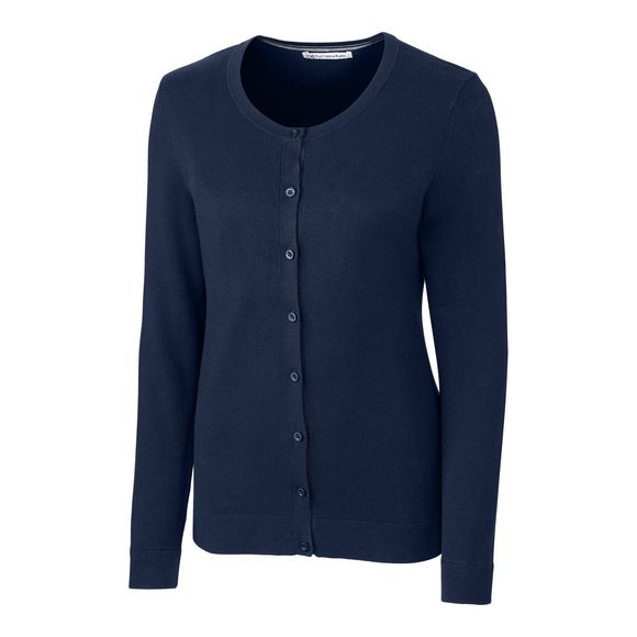 NWT Cutter & Buck Liberty Navy Womens Lakemont Cardigan Sweater - Picture 1 of 2